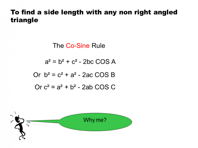 Find A Side Using The Cosine Rule Worksheet Edplace 6953